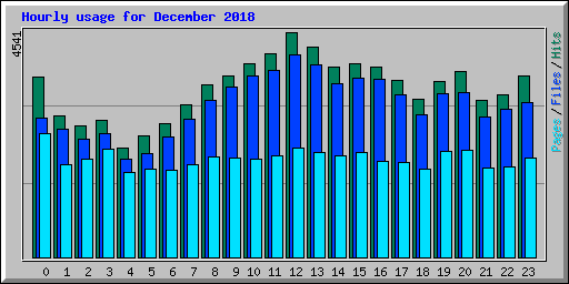 Hourly usage for December 2018