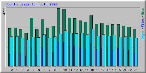 Hourly usage for July 2020