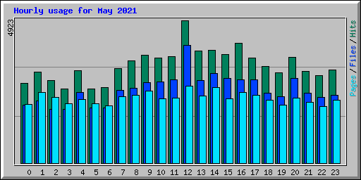 Hourly usage for May 2021